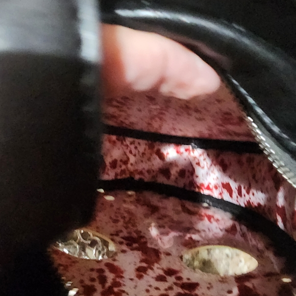 Dolls Kill Mask-Shaped Crossbody Bag in Cream and Red - Picture 10 of 11